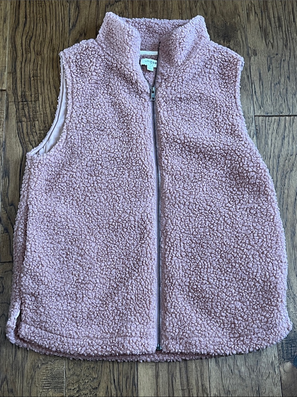 Umgee Dusty Pink Sherpa Zip Vest